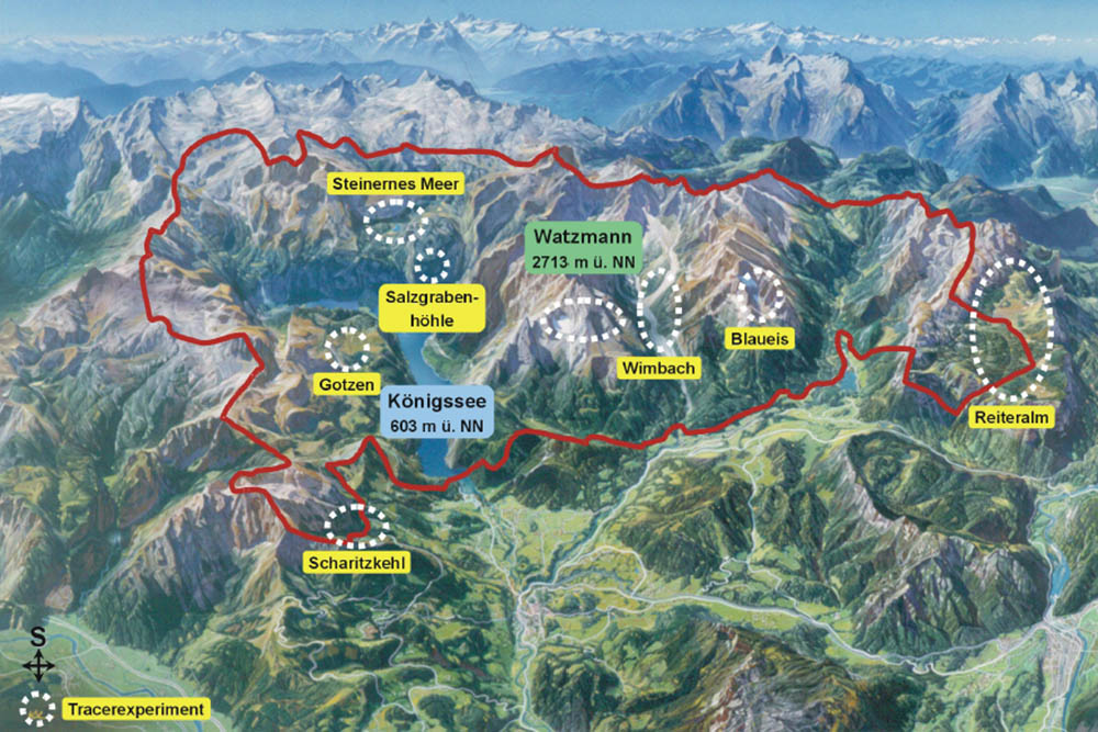 Übersichtskarte Nationalpark Berchtesgaden